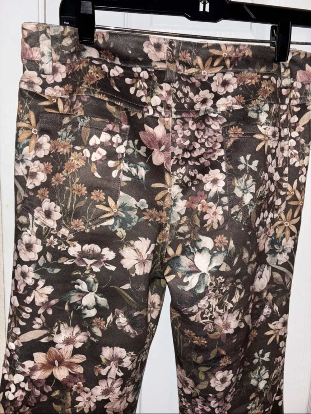 Fashion Nova Brown Floral Boot Cut Pants / Flare Bottom - Picture 6 of 9